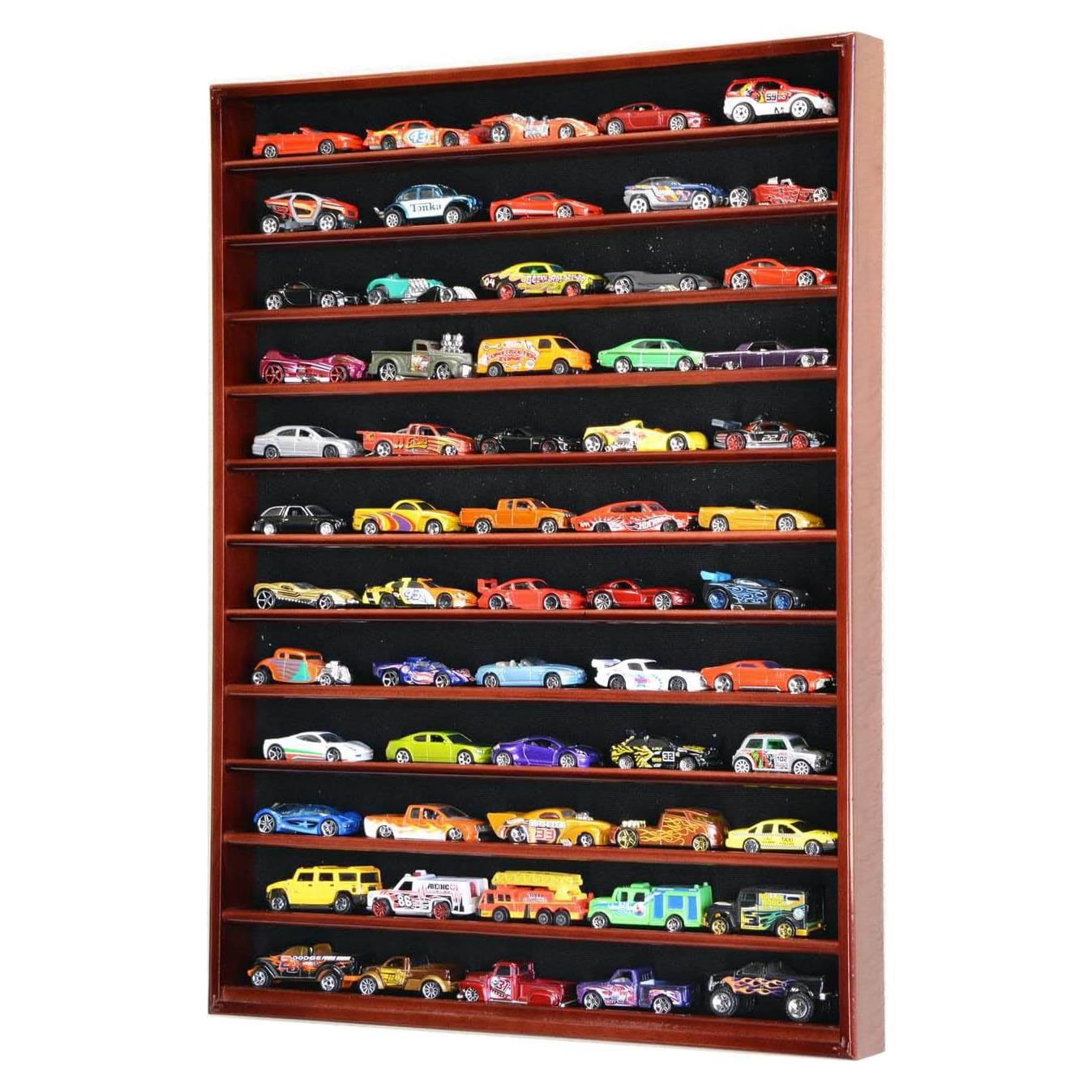 Exhibidor de Coches Diecast 1:64 - Madera de Haya - 60 Modelos