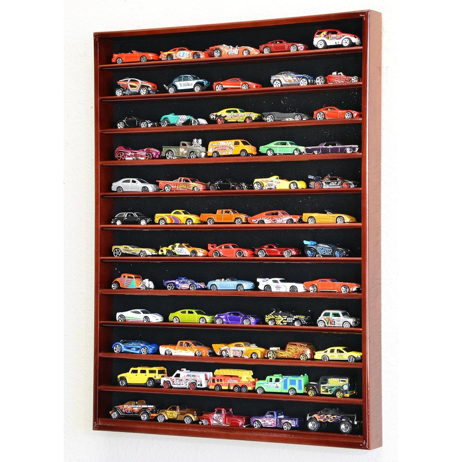 Exhibidor de Coches Diecast 1:64 - Madera de Haya - 60 Modelos