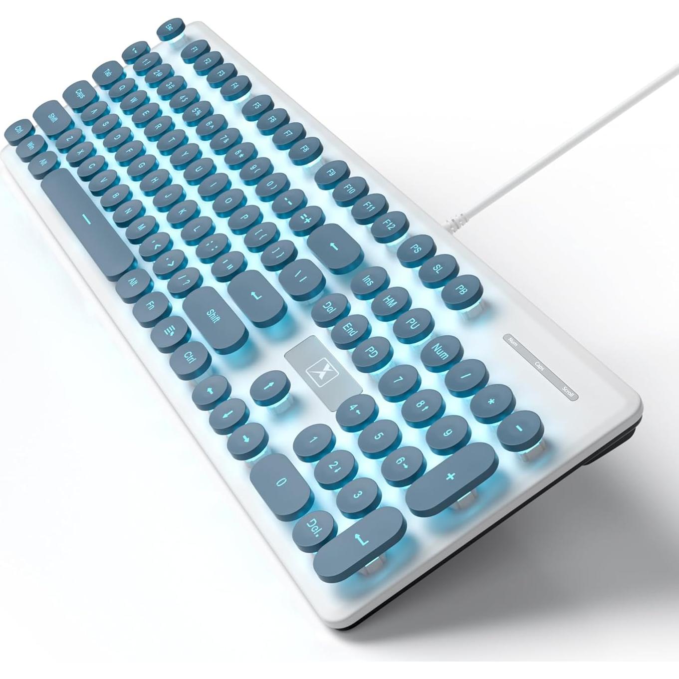 Teclado Retro Gaming iTastatur 104 Teclas USB Retroiluminado Azul