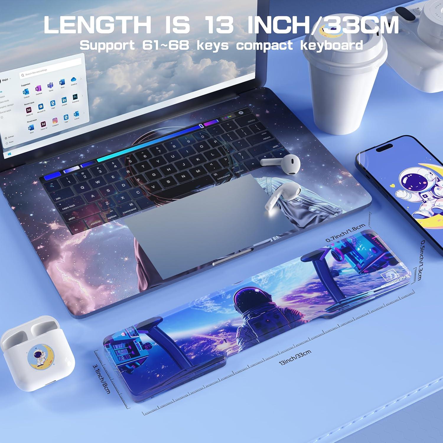 Reposap muñeca acrílico ergonómico ATTACK SHARK 33x8 cm