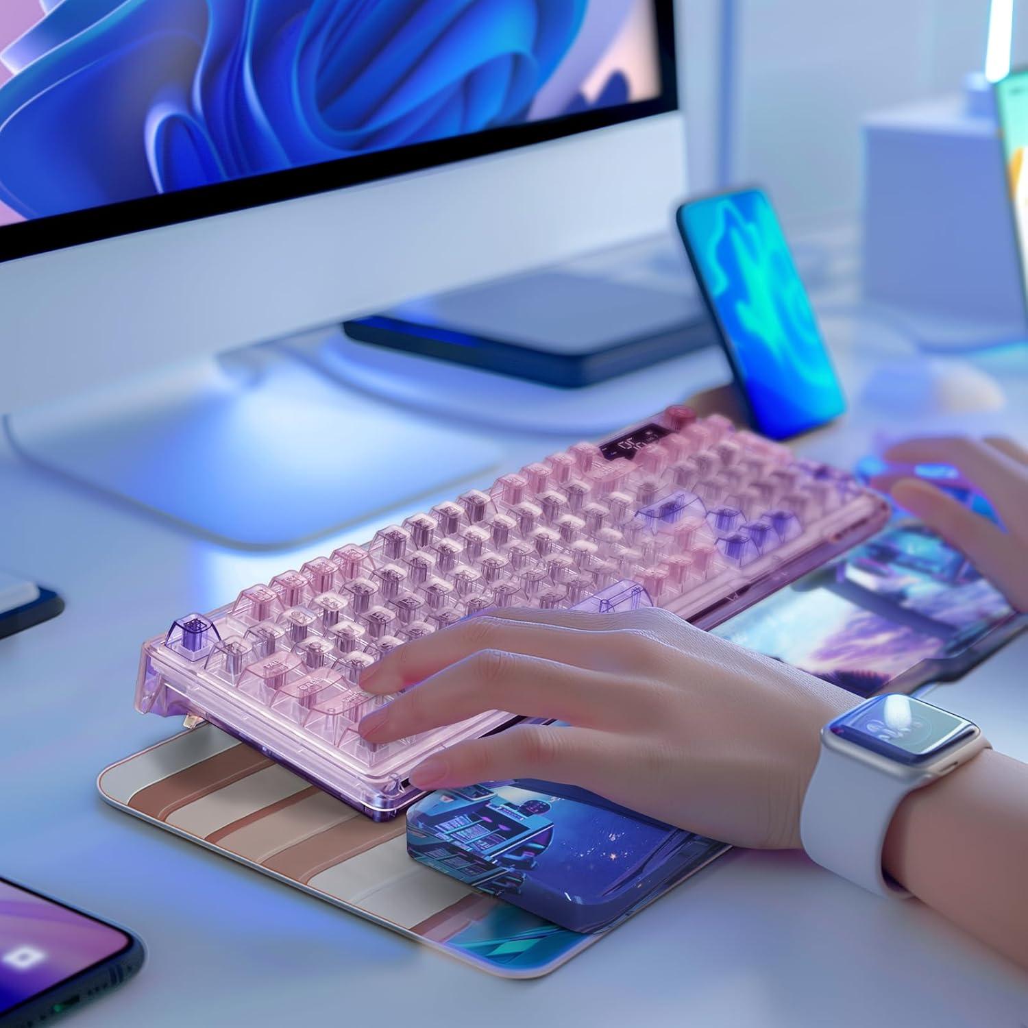 Reposap muñeca acrílico ergonómico ATTACK SHARK 33x8 cm