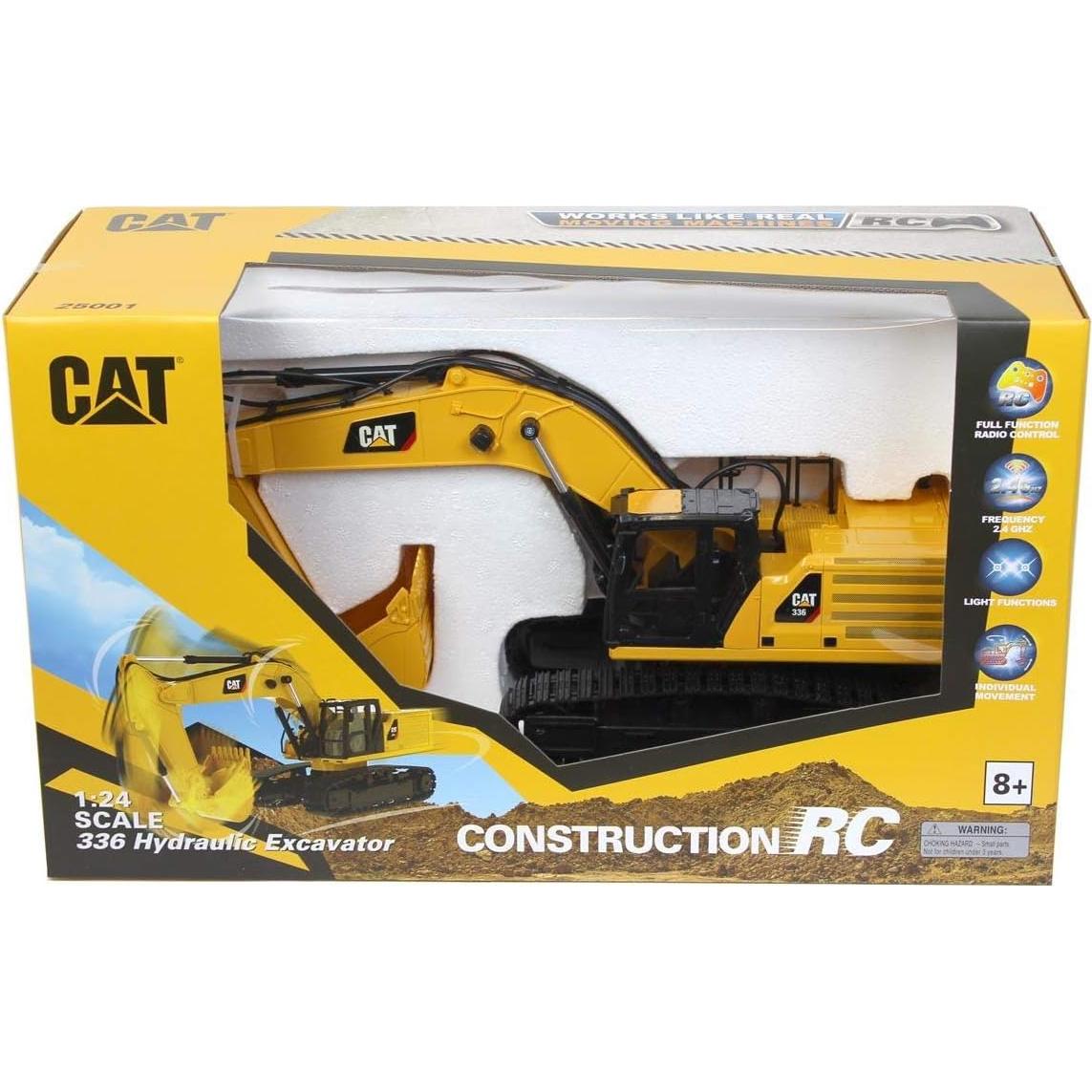 Camión Excavadora RC Diecast Masters CAT 336 1:24 Amarillo