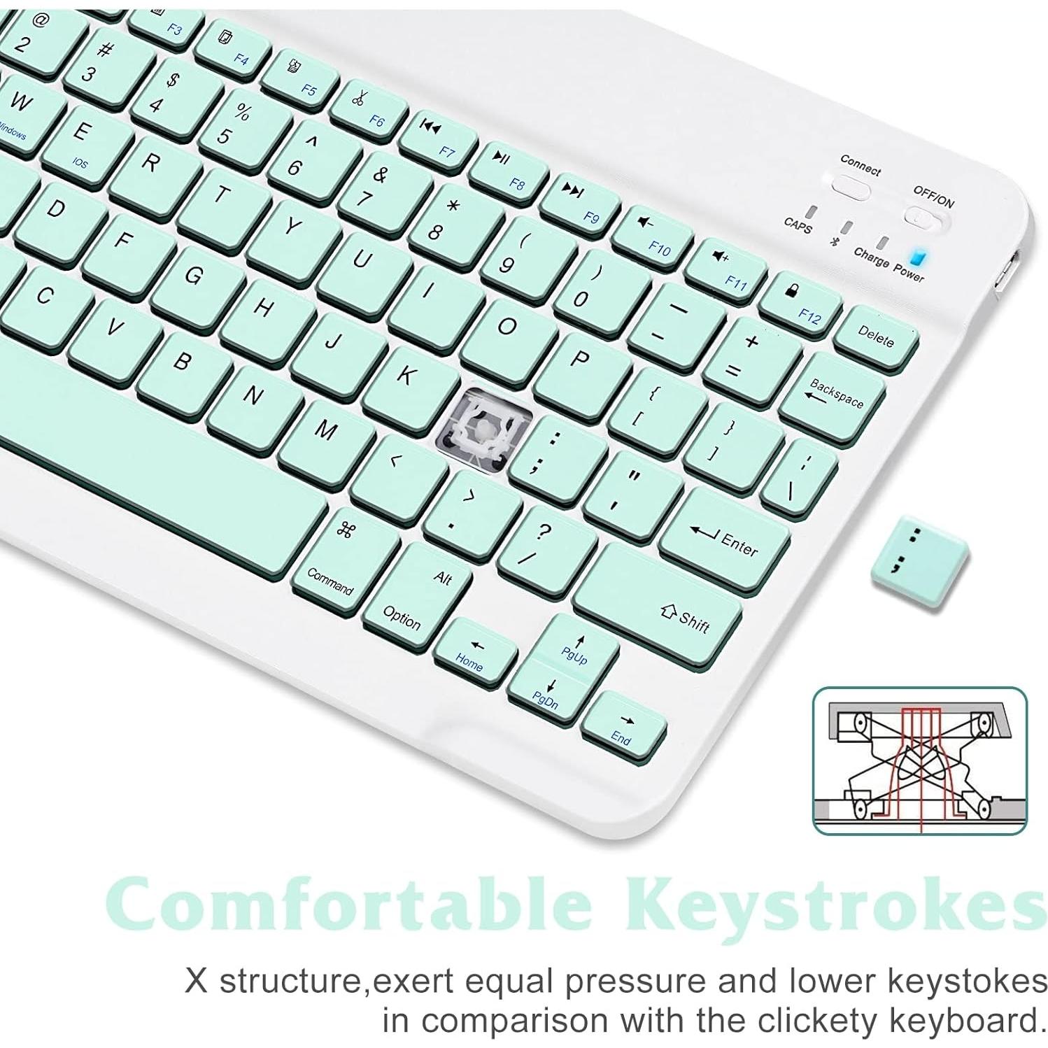 Combo Teclado y Ratón Bluetooth UrbanX KB030 Ergonómico Verde