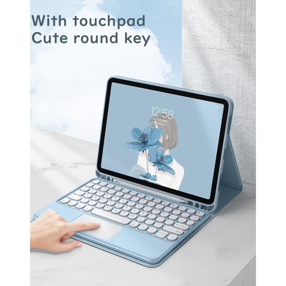 Funda Teclado Táctil HENGHUI para Galaxy Tab S6 Lite 10.4" Verde