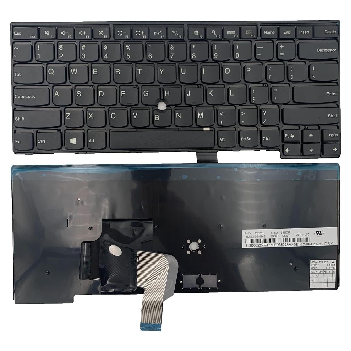Teclado Reemplazo US Lenovo Thinkpad T440 T450s E431 Negro