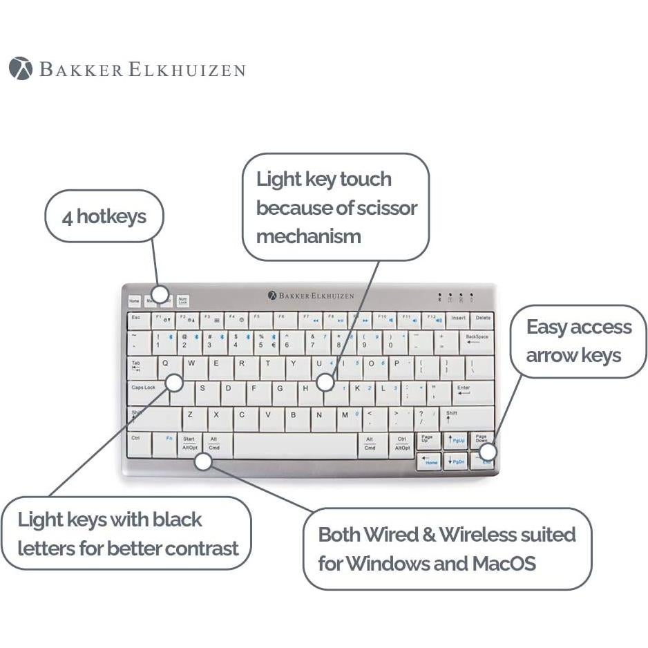 Teclado Compacto Bluetooth Bakker Elkhuizen UltraBoard 950