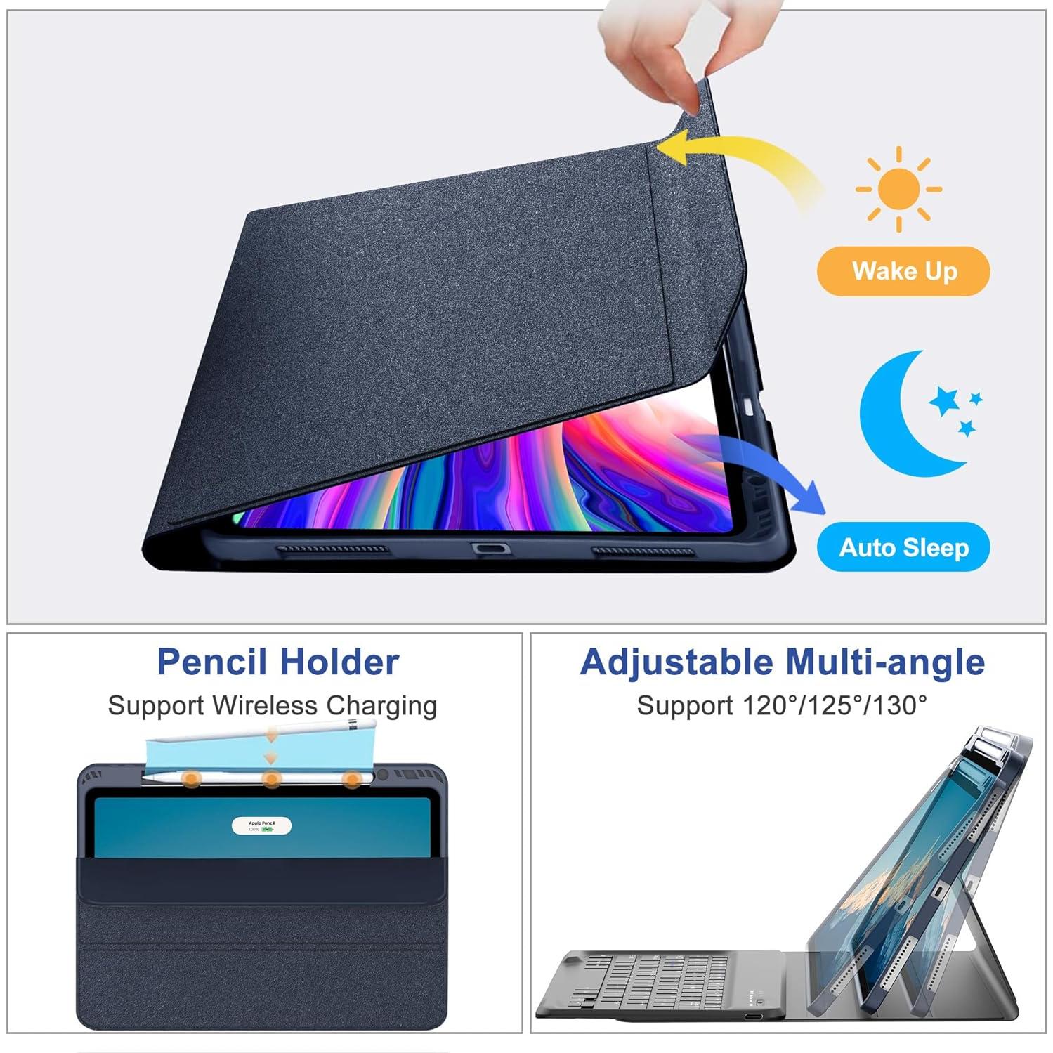 Funda Teclado Bluetooth iPad Air 13" IVEOPPE M2 2024/2025