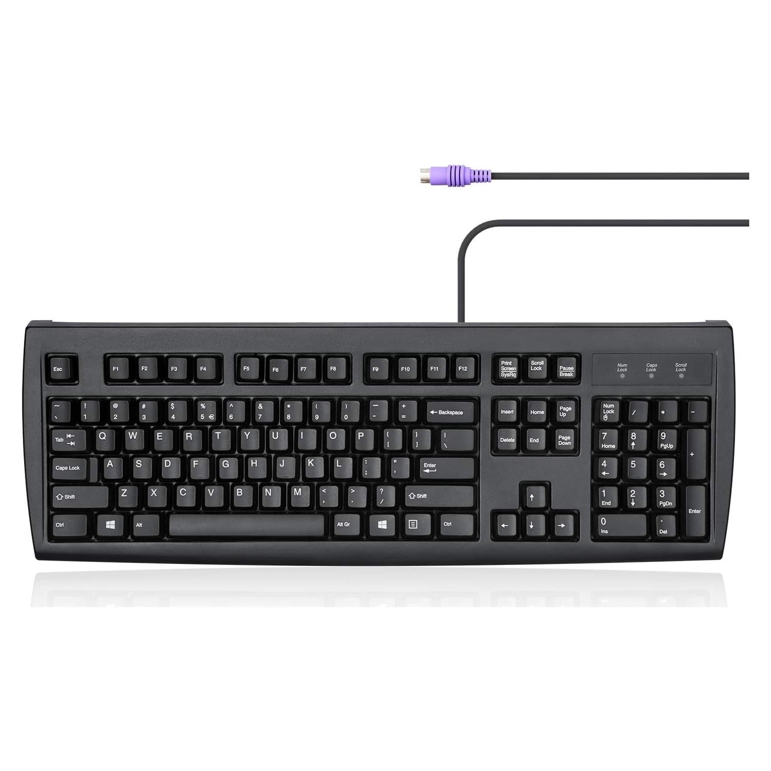 Teclado PS2 Perixx PERIBOARD-107 Negro Ergonomico