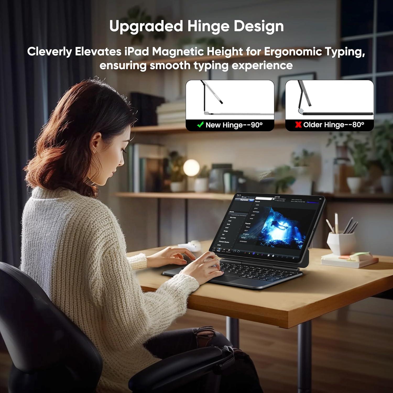 Funda con Teclado doqo para iPad Air 11 y Pro 11 - Retroiluminada