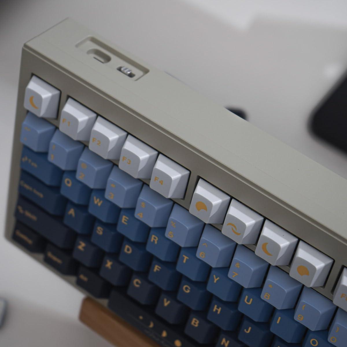 Juego de Teclas PBT Mintcaps 130 Teclas Luna Perfil Cherry