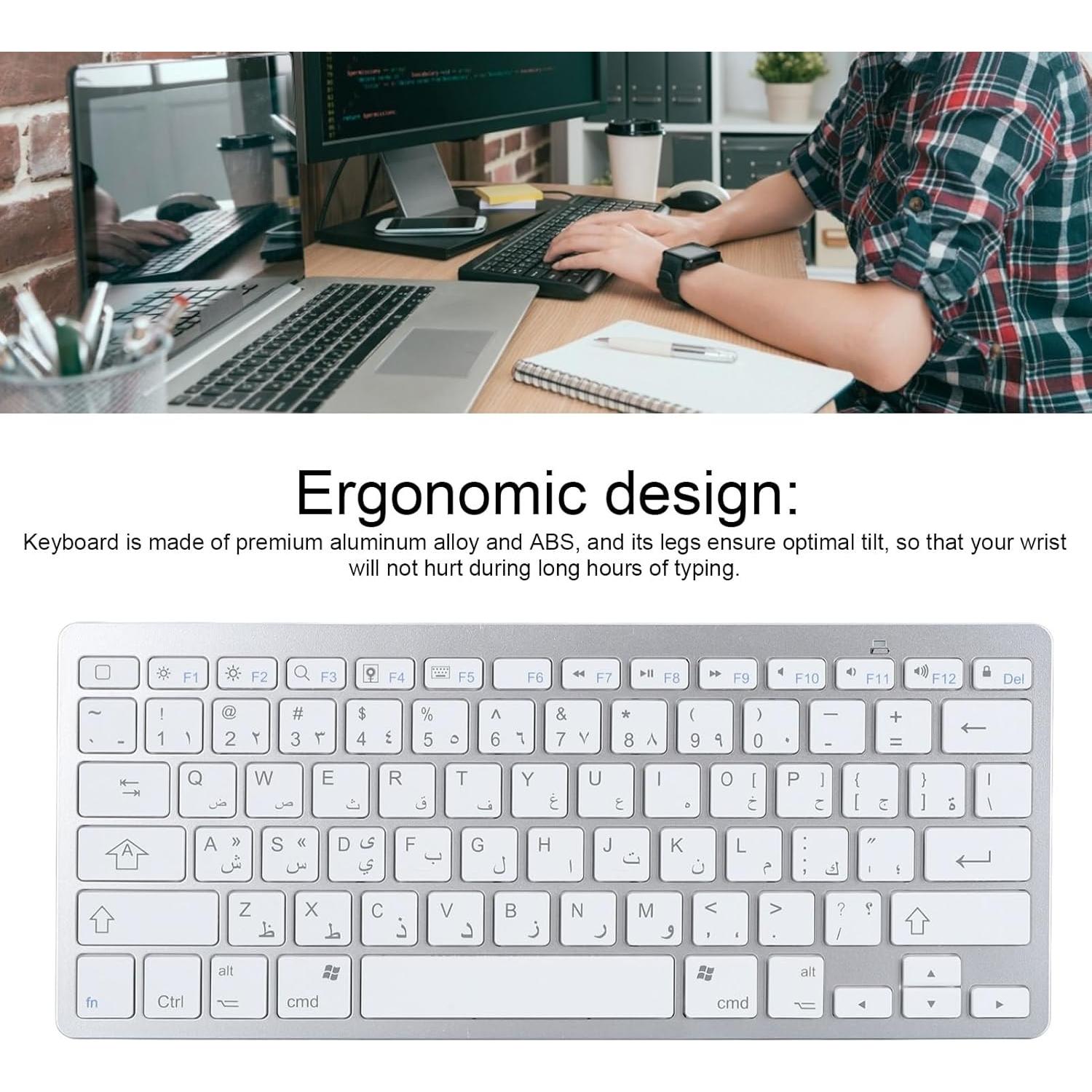 Teclado Slim Bluetooth Yunir para iOS y Android - Diseño Ergonómico