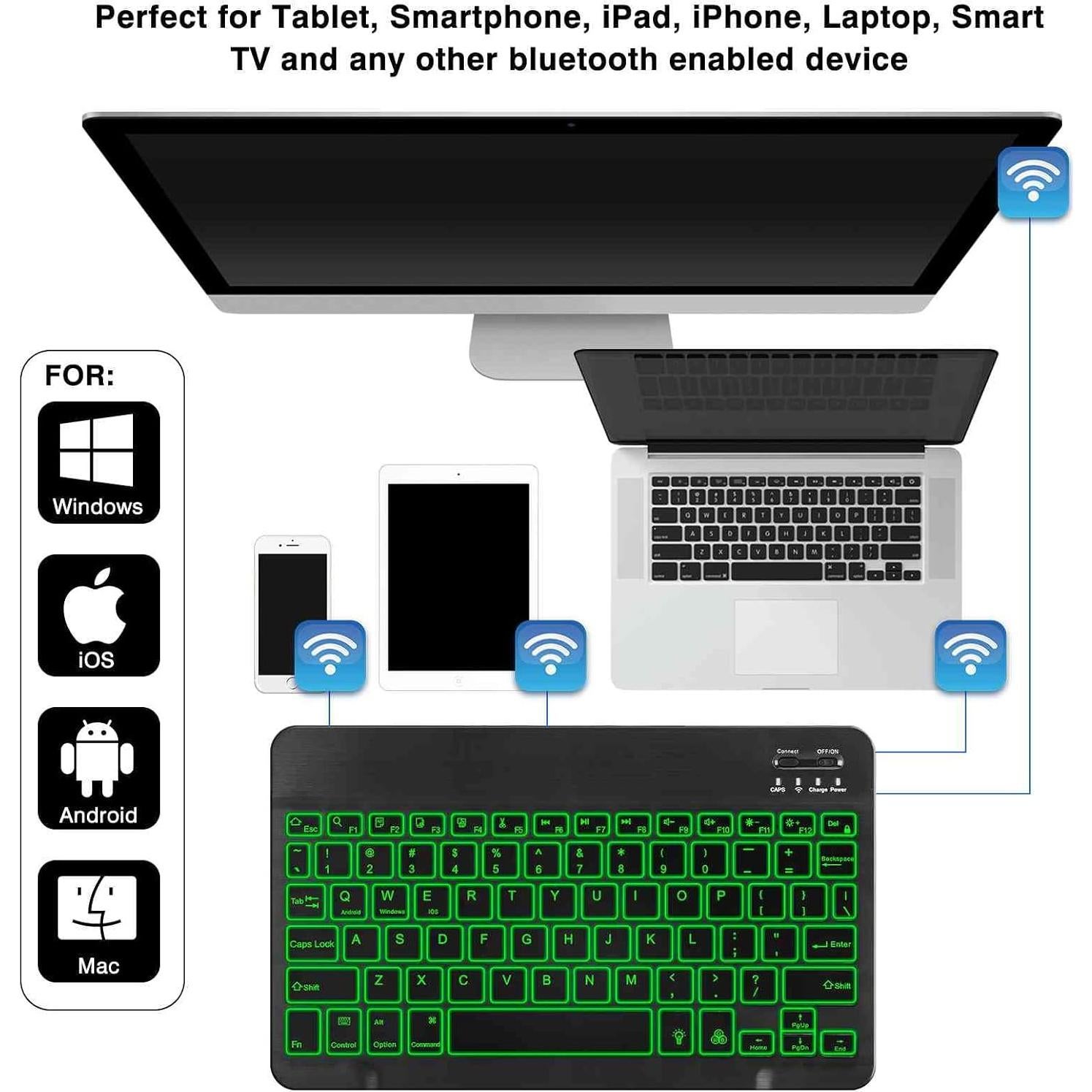 Teclado Ergonómico Inalámbrico UrbanX UX030 RGB Bluetooth 5.1