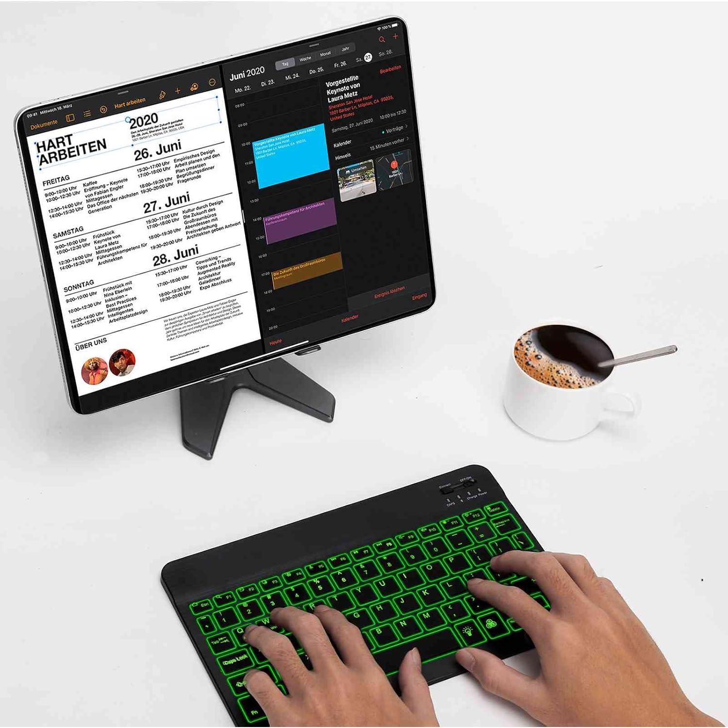 Teclado Ergonómico Inalámbrico UrbanX UX030 RGB Bluetooth 5.1