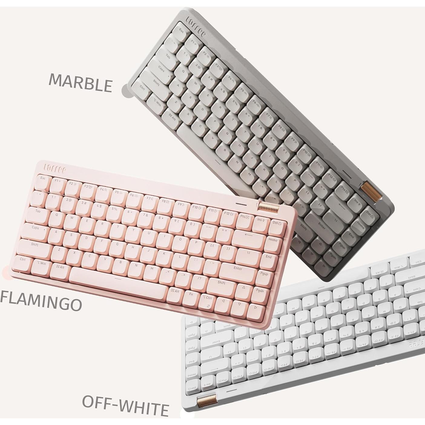 Teclado Mecánico Inalámbrico Lofree Flow Lite 100 Mármol