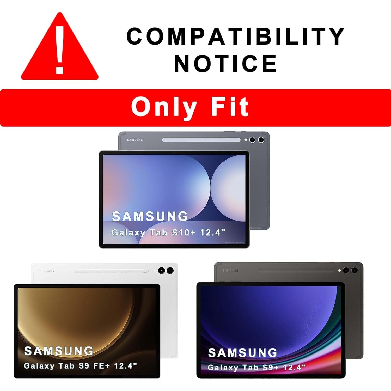 Funda de Teclado Retroiluminado SNOODU para Galaxy Tab S9 FE+ 12.4"