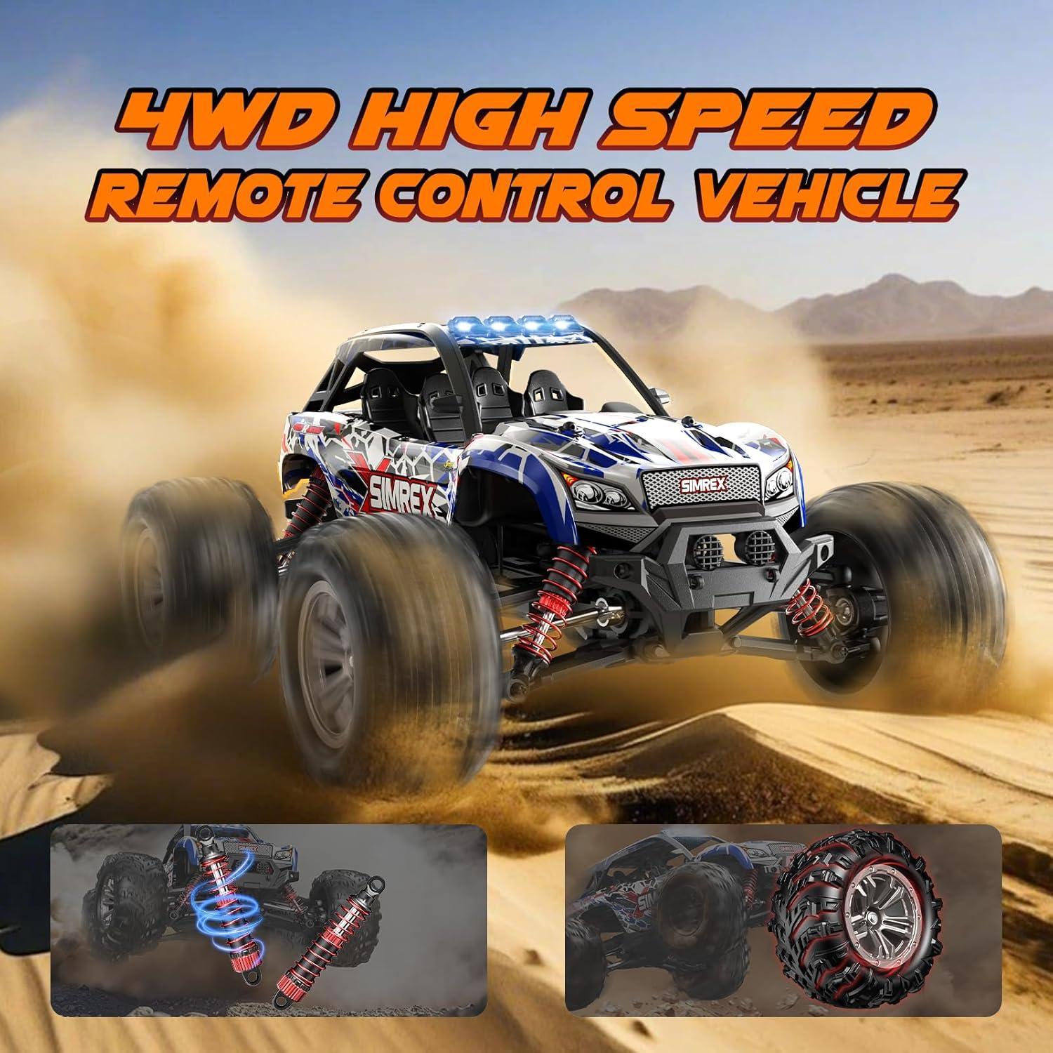 Coche RC Todo Terreno SIMREX 1/16 36 KPH 4WD Control Remoto