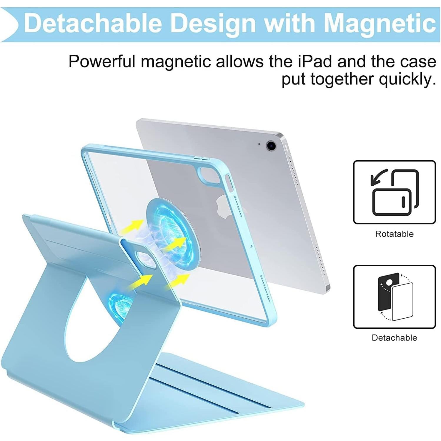 Funda Teclado Magnética para iPad 11" 2025 y 10" 2022 - Gris Lavanda