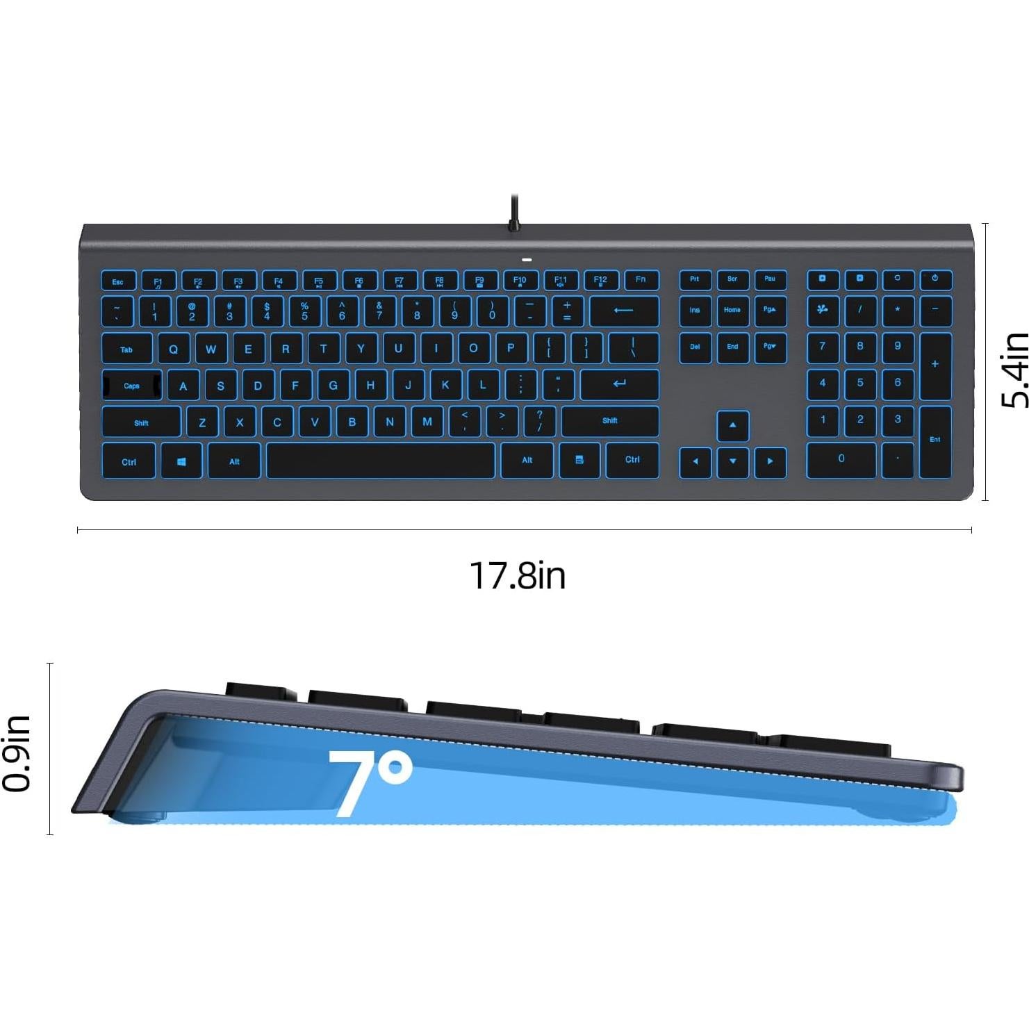 Teclado USB Retroiluminado RGB B.FRIENDit Completo para Windows
