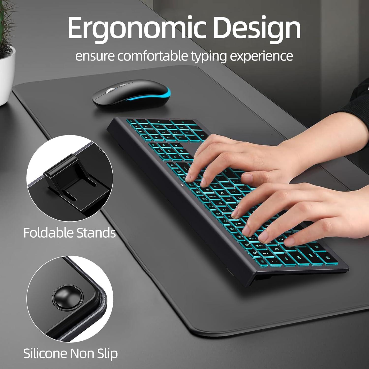 Teclado USB Retroiluminado RGB B.FRIENDit Completo para Windows