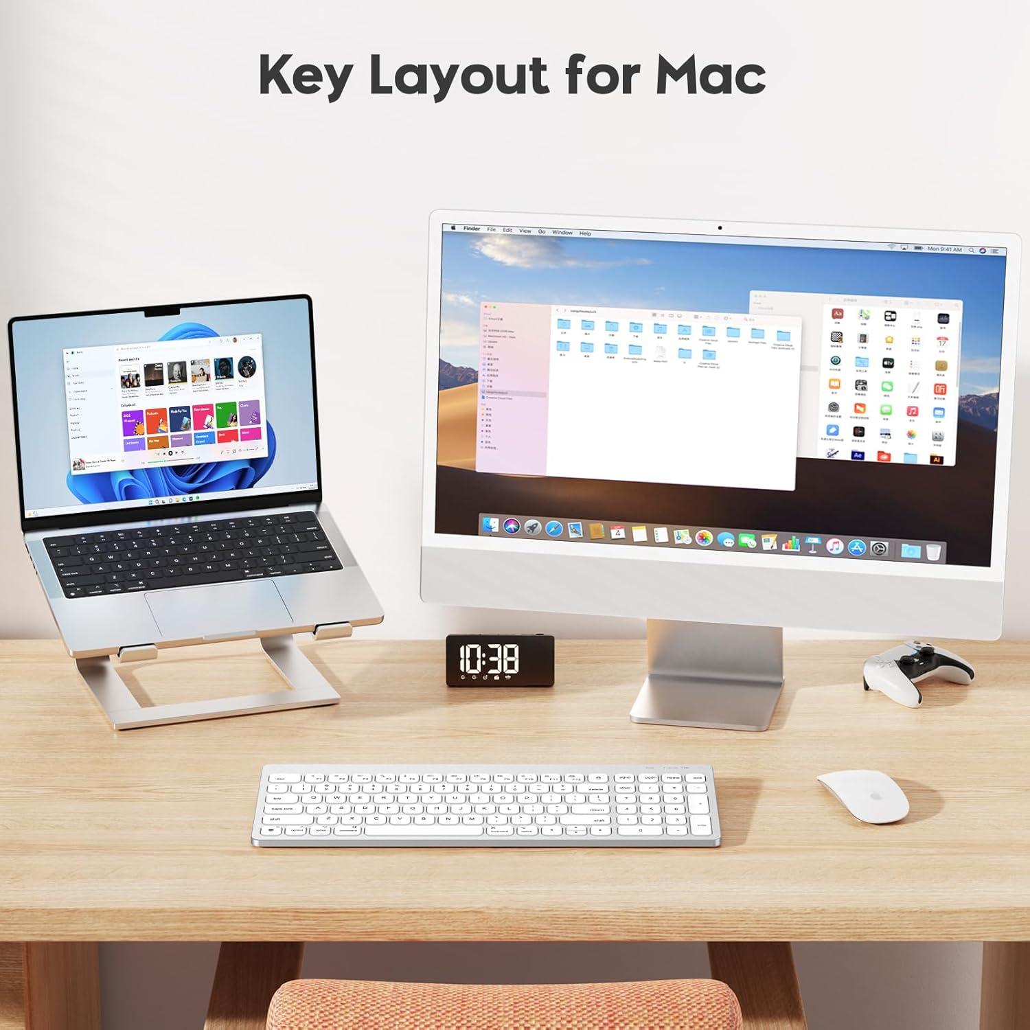 Teclado Bluetooth OMOTON para Mac con Teclado Numérico