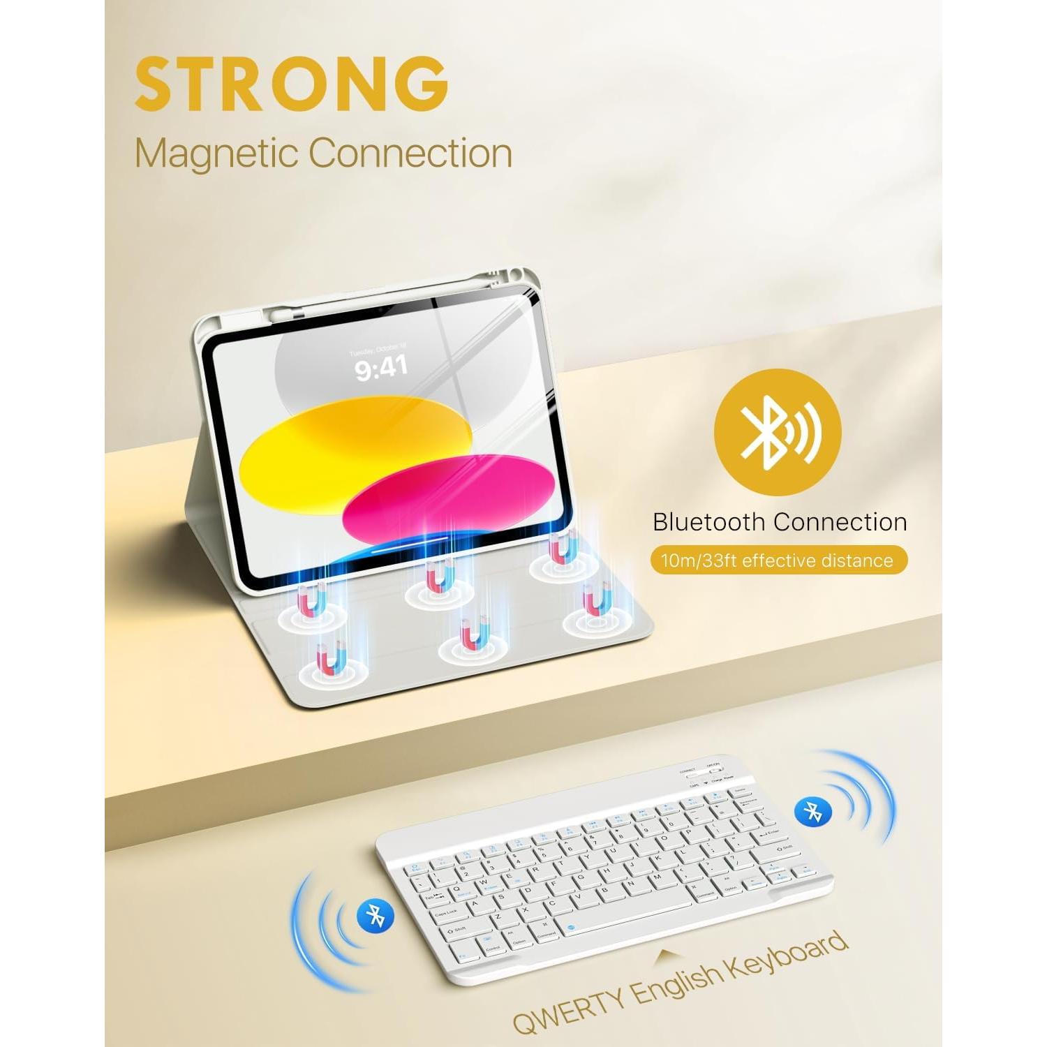 Funda con Teclado Bluetooth MoKo para iPad 11" y 10.9"