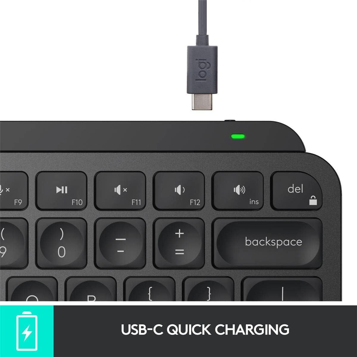Teclado Inalámbrico Bluetooth Logitech MX Keys Mini Negro