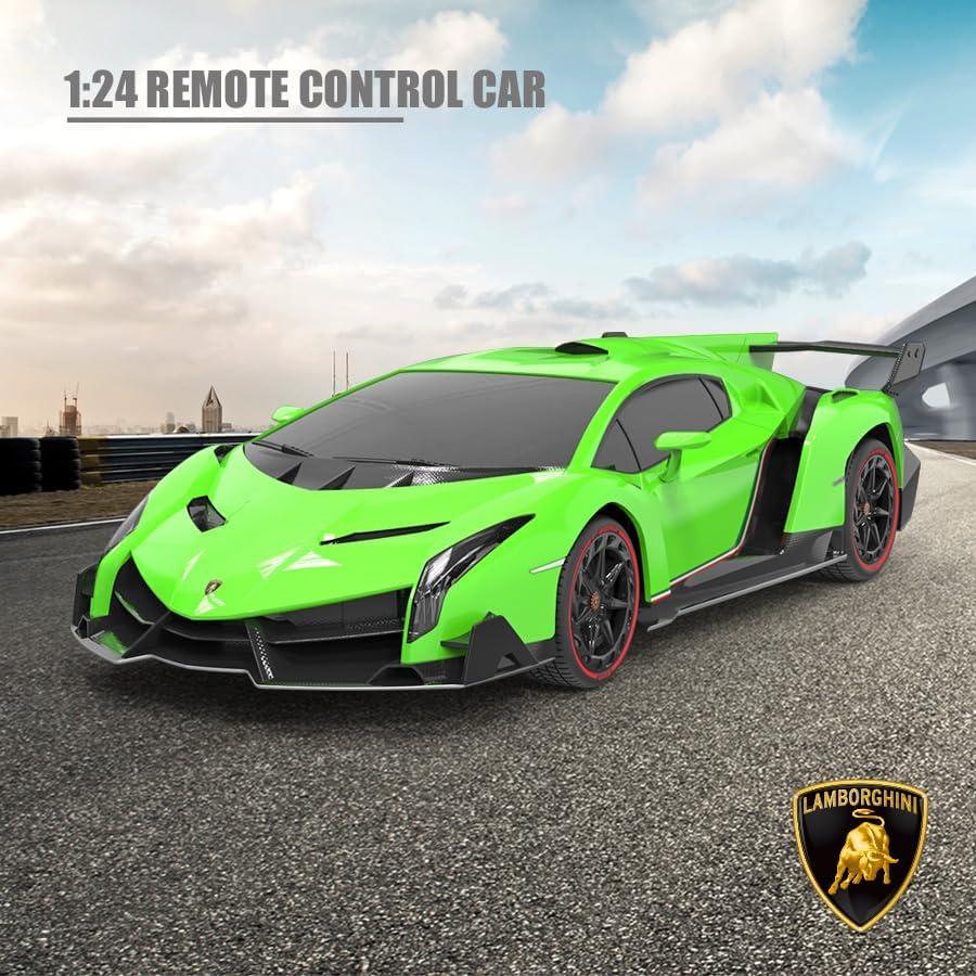 Coche RC Vinie Lamborghini Veneno 1:24 Verde con Luces LED