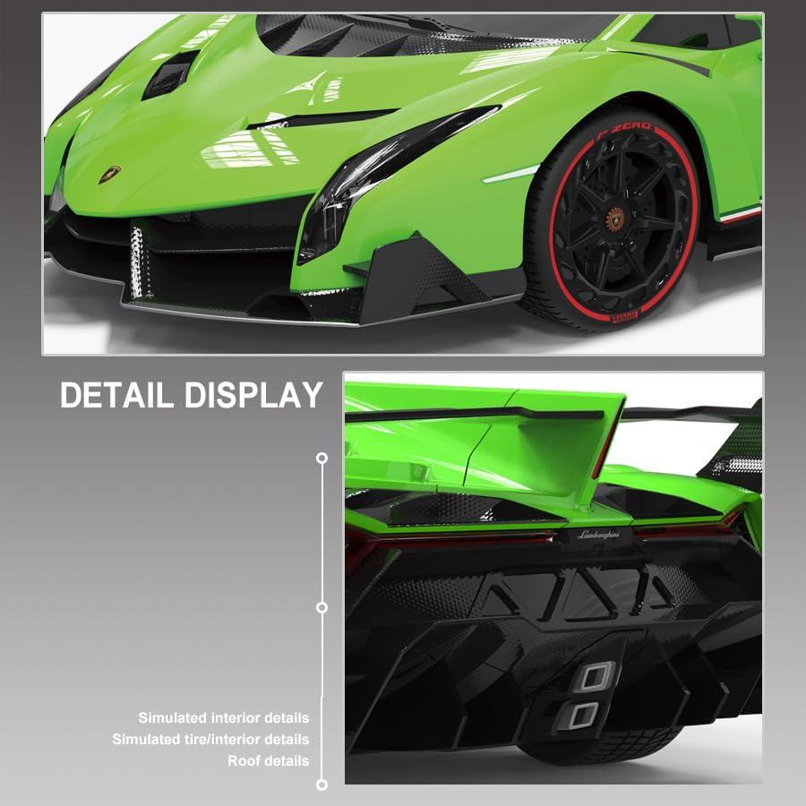 Coche RC Vinie Lamborghini Veneno 1:24 Verde con Luces LED