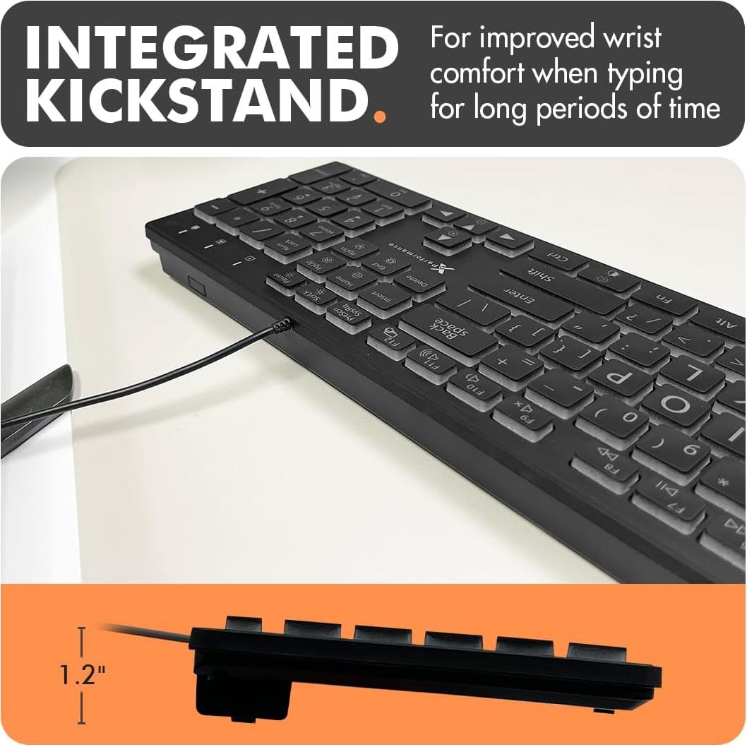 Combo Teclado y Ratón X9 Retroiluminado Letras Grandes USB