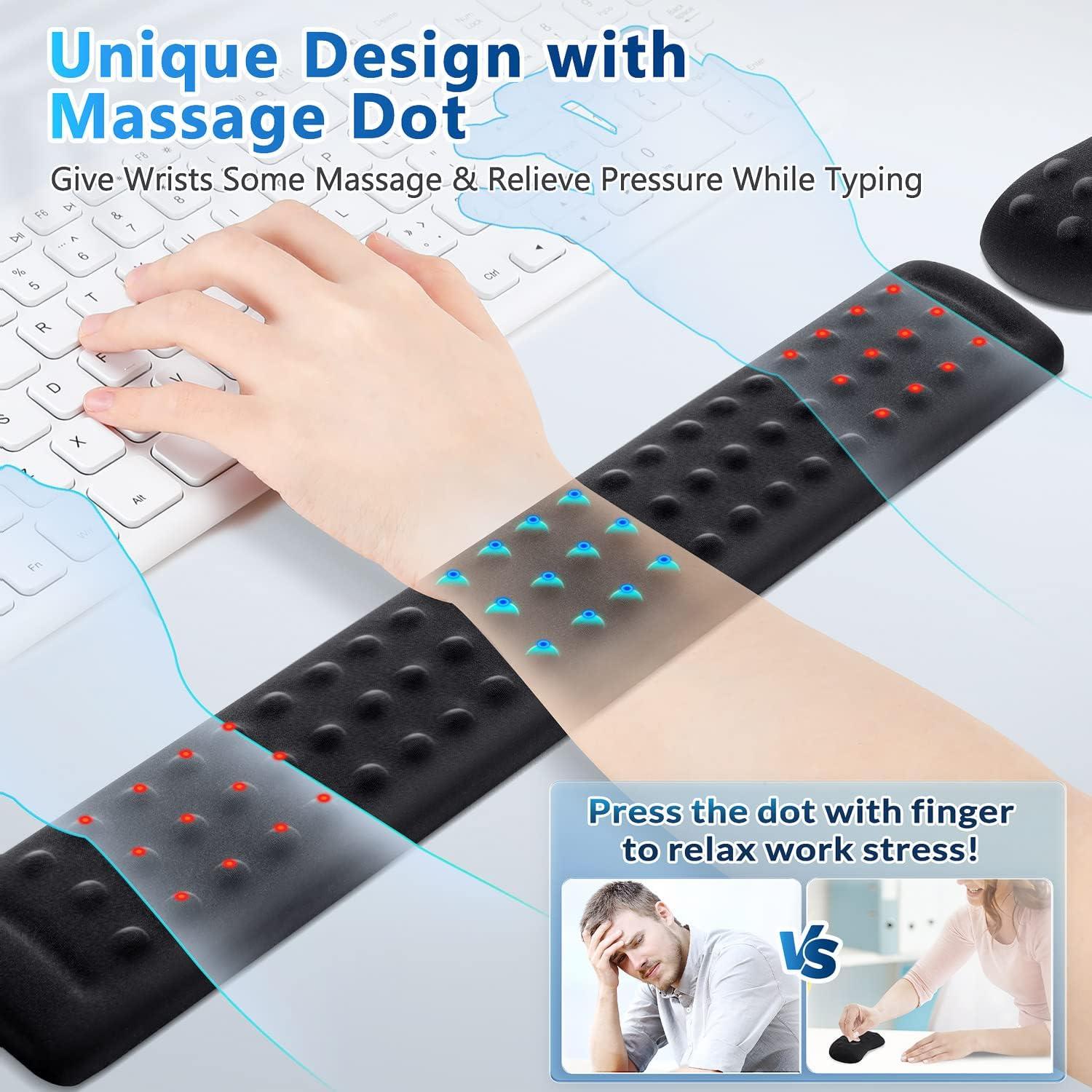 Reposa Muñecas Ergonómico Gimars GIM-MHWP01 con Masaje