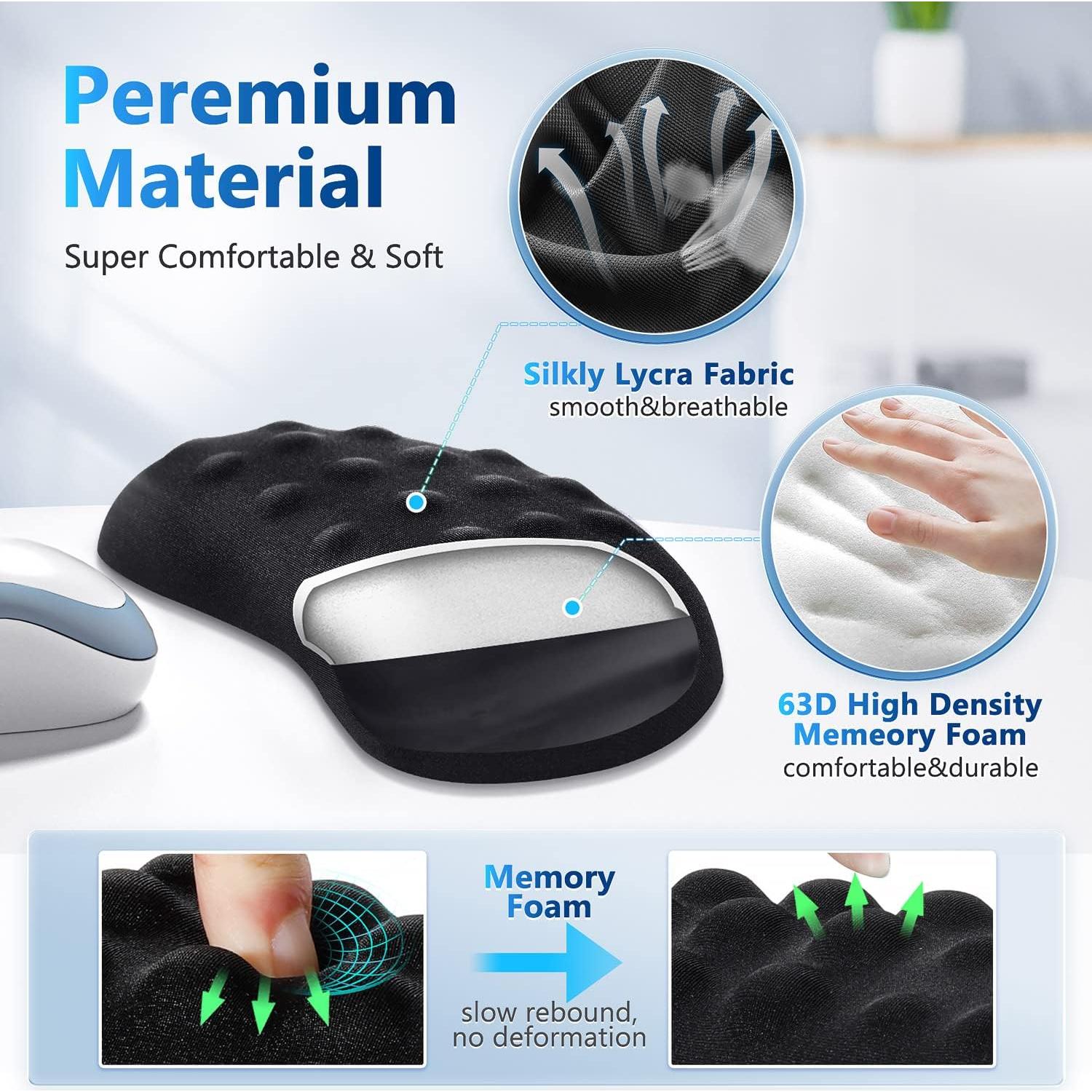 Reposa Muñecas Ergonómico Gimars GIM-MHWP01 con Masaje