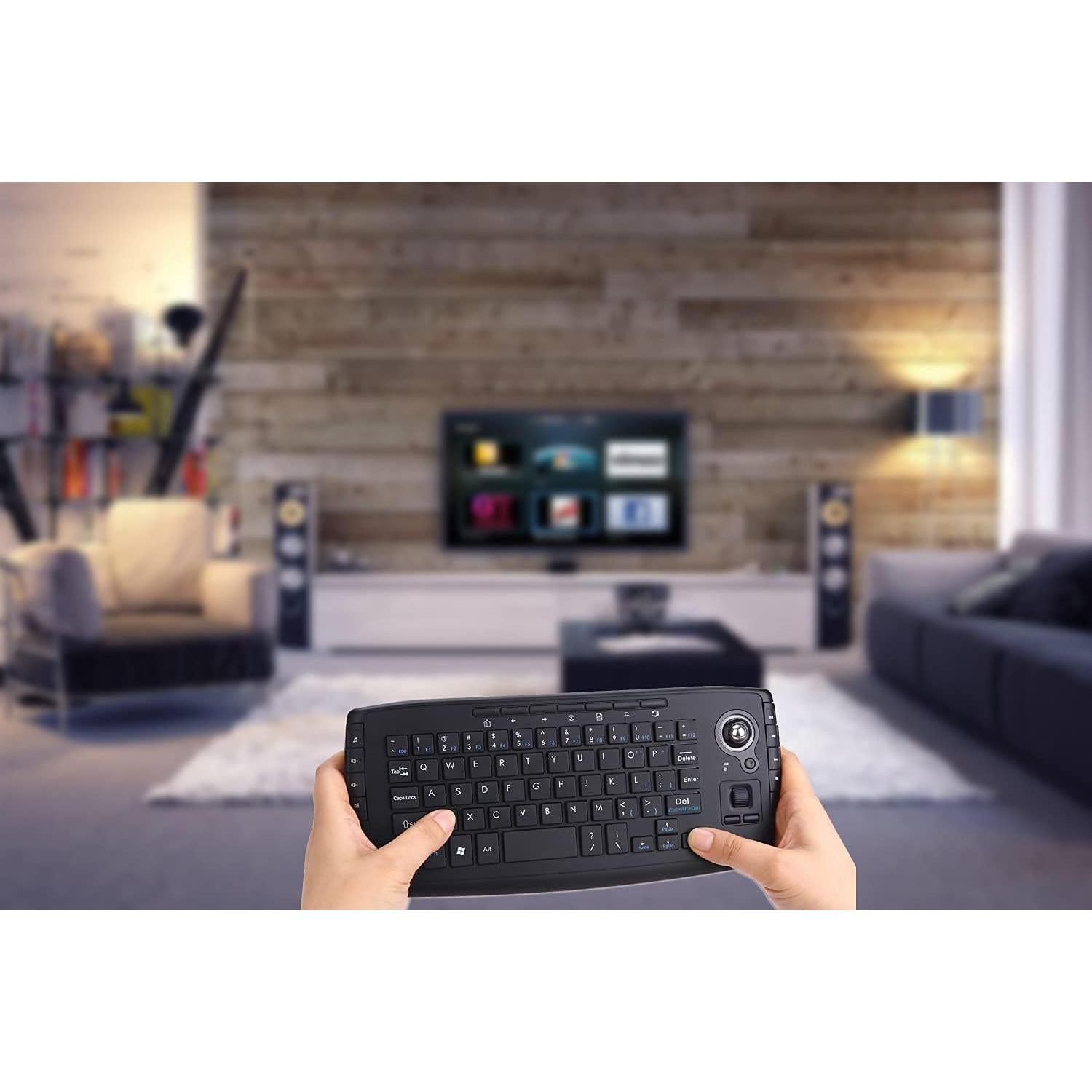 Teclado Mini Inalámbrico Fonicer con Trackball y Multimedia