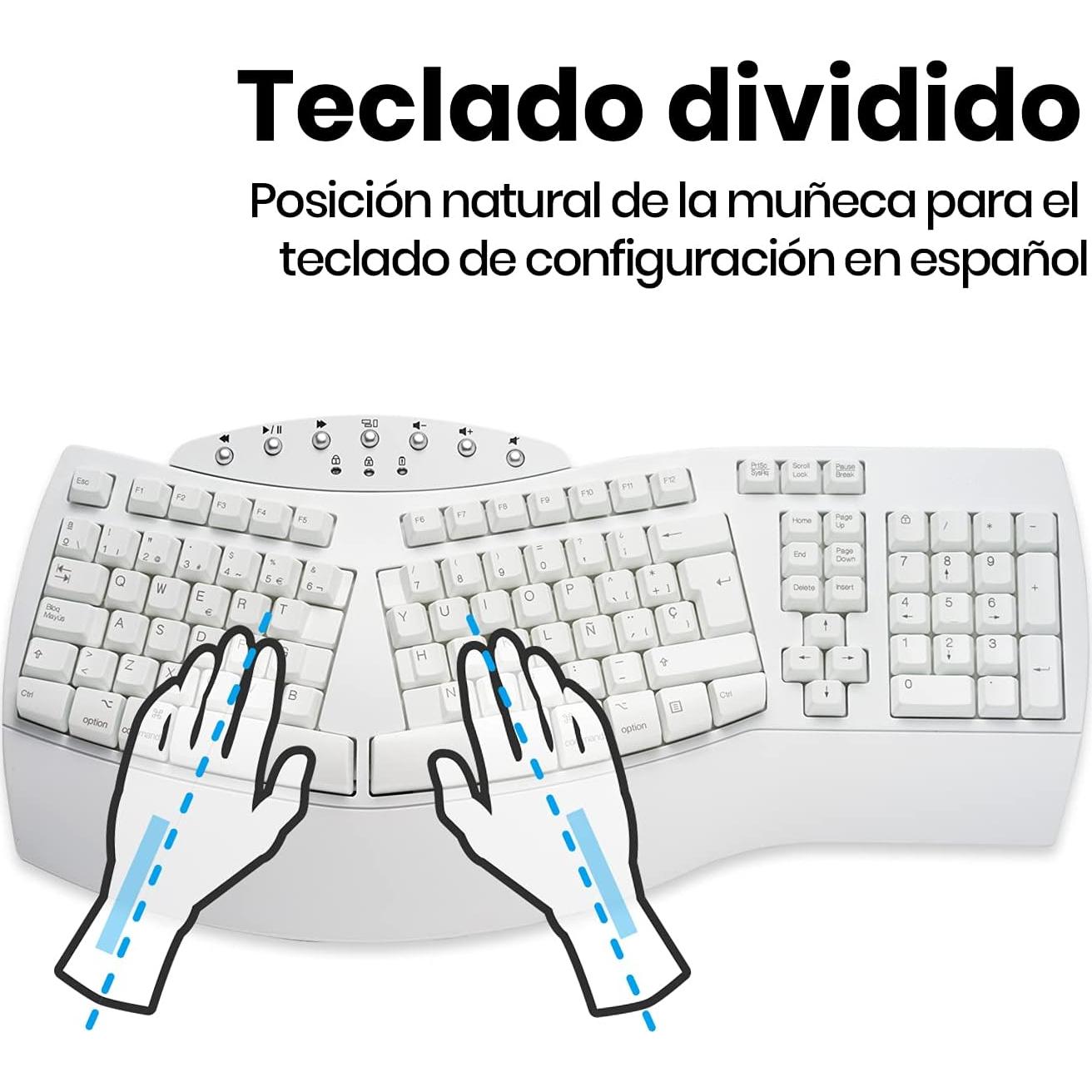 Teclado Inalámbrico Perixx PERIBOARD-612W ES Dual Bluetooth