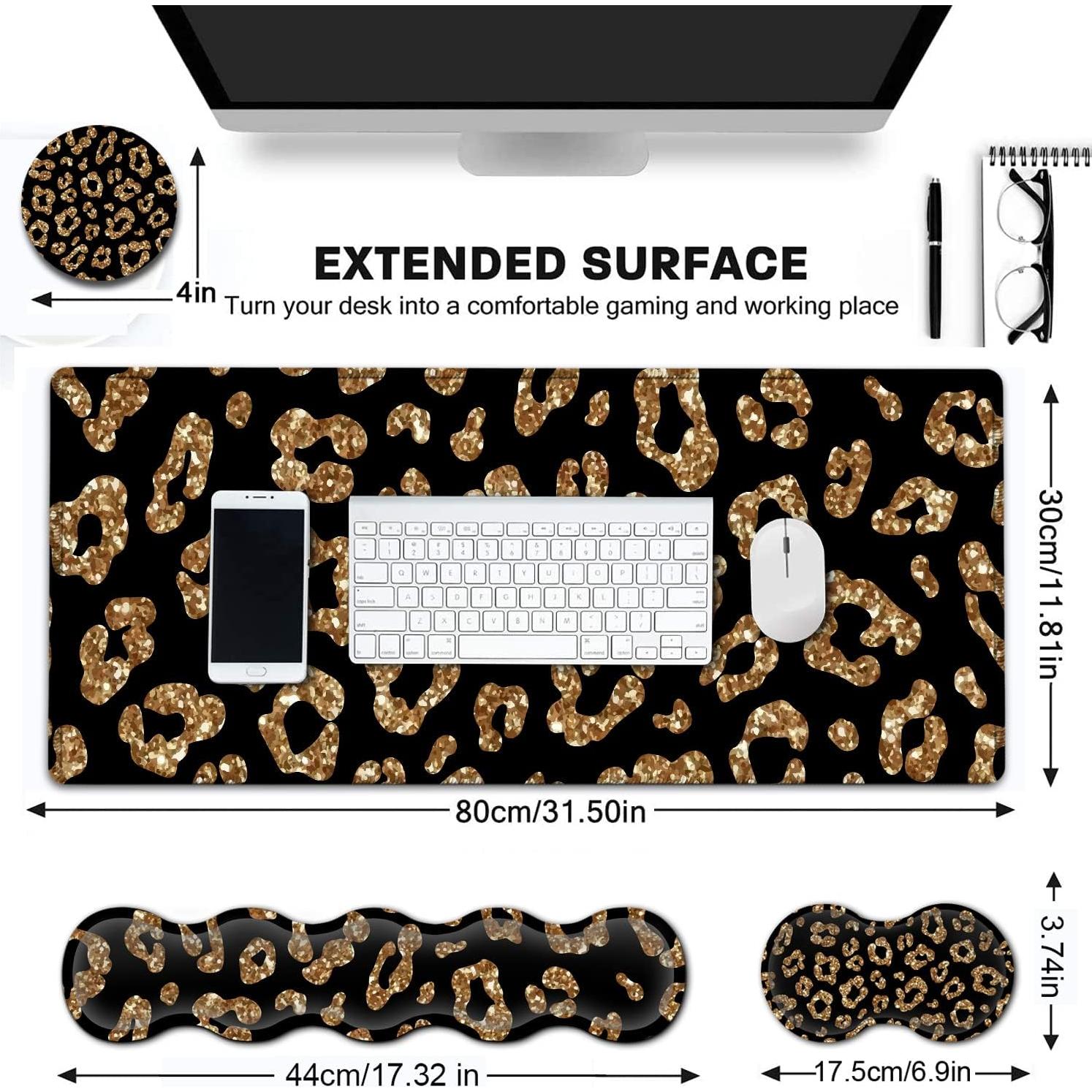 Alfombrilla de escritorio YVBHCGGGF XXL 80x30 cm con soporte ergonómico