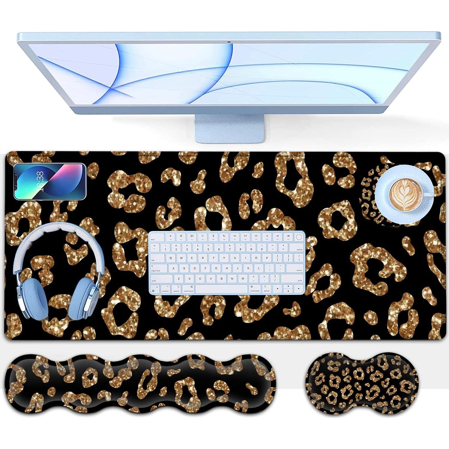 Alfombrilla de escritorio YVBHCGGGF XXL 80x30 cm con soporte ergonómico