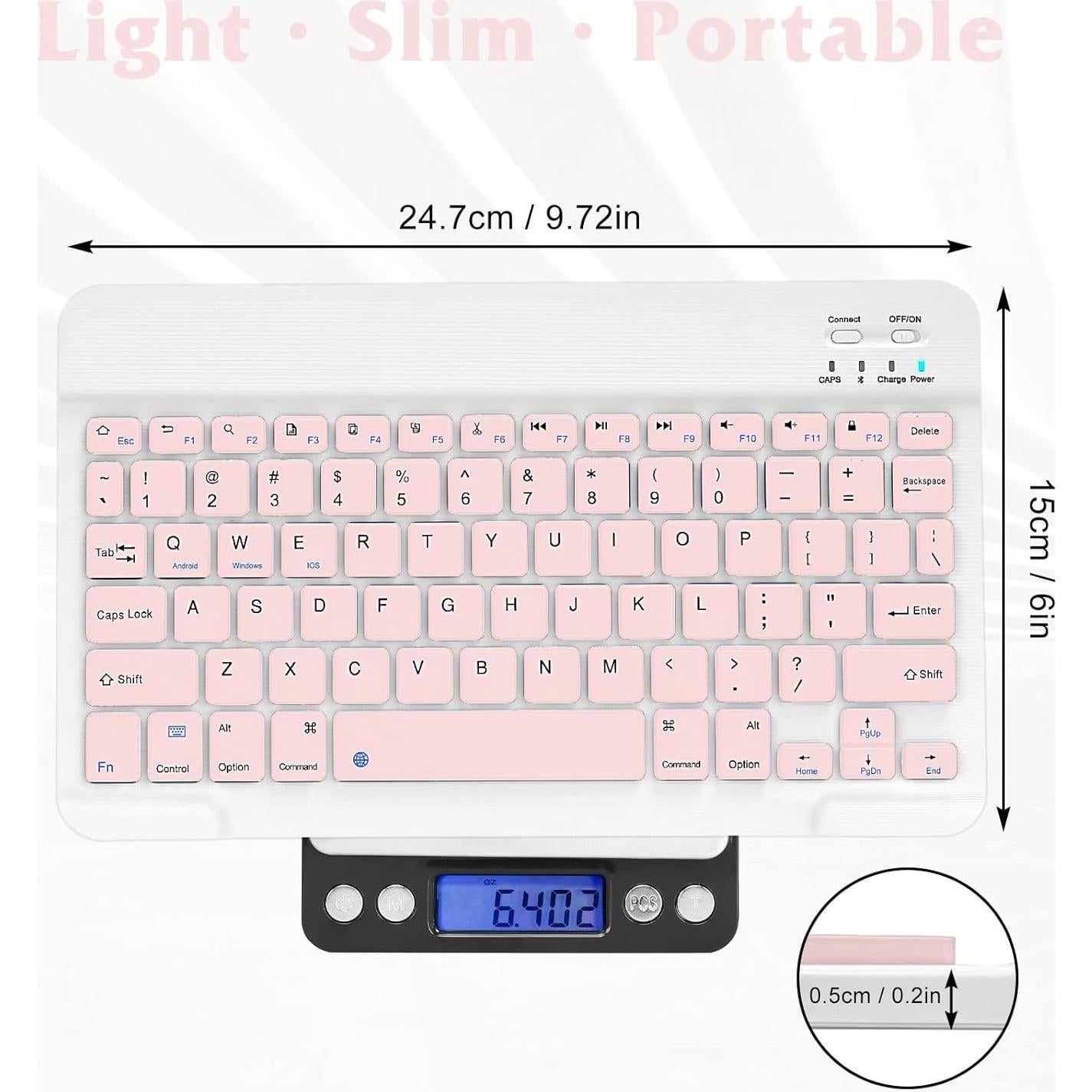 Combo Teclado y Ratón Bluetooth UrbanX KB030 Rosa Ergonómico
