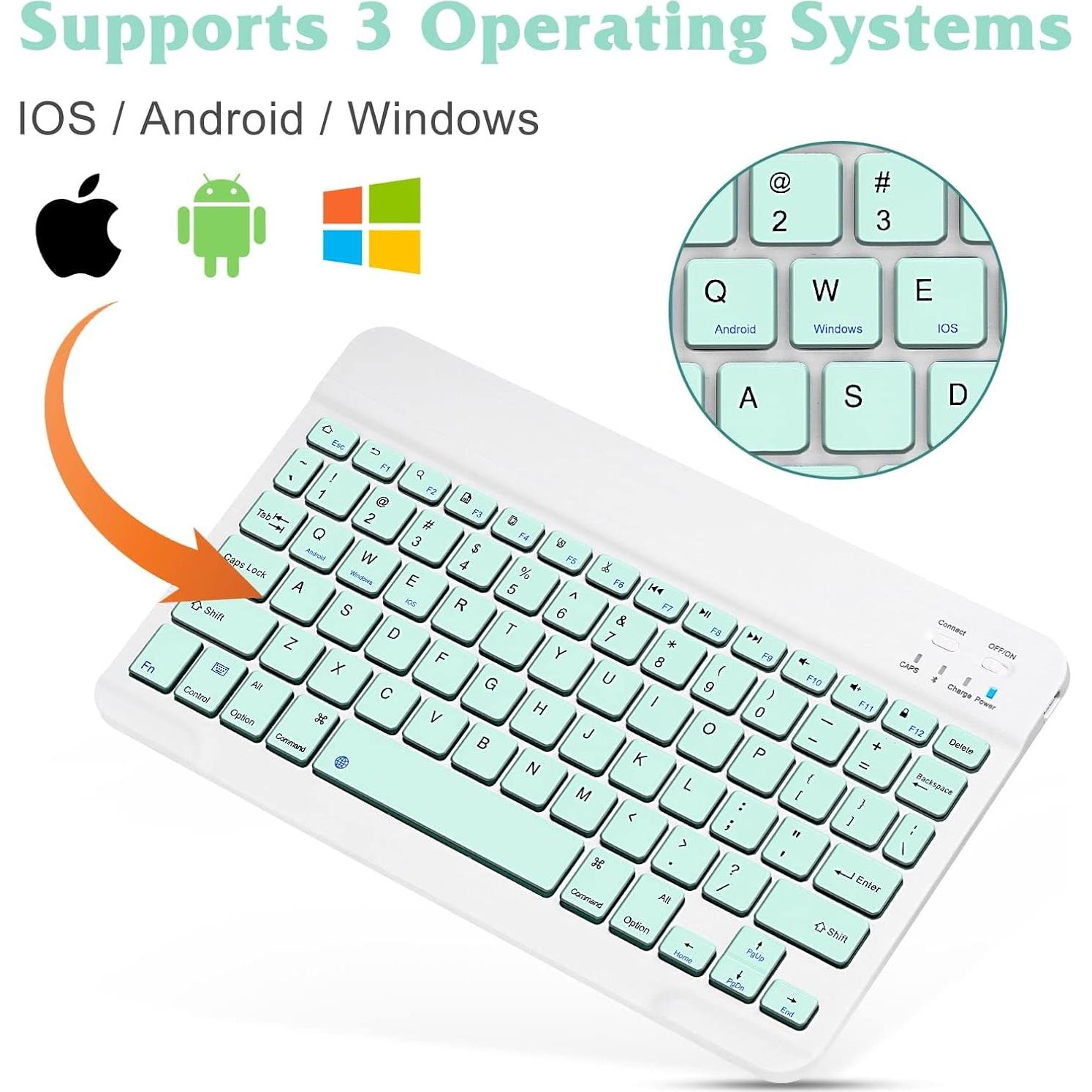 Combo Teclado y Ratón Bluetooth UrbanX KB030 - Ergonómico Verde