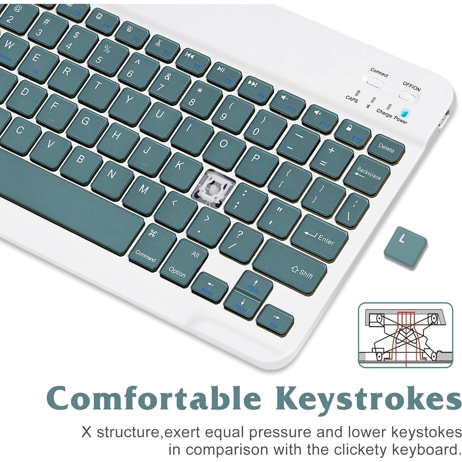 Combo Teclado y Ratón Bluetooth UrbanX KB030 Ergonómico Verde Pino