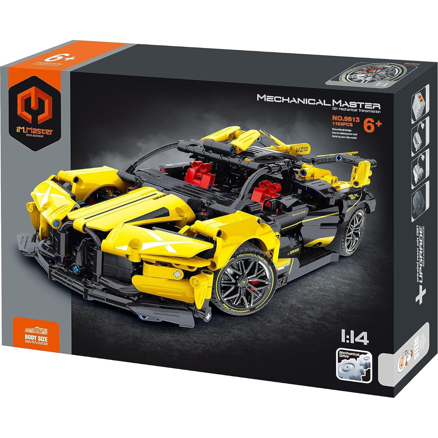 Juguete de Construcción STEM DAKOTT Supercoche 1:14 1103 Piezas