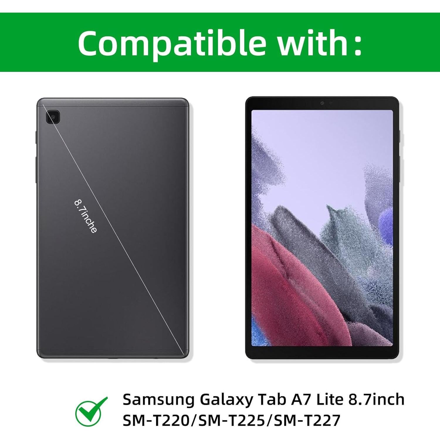 Funda Teclado Retroiluminado WERNURPAI para Galaxy A7 Lite 8.7"