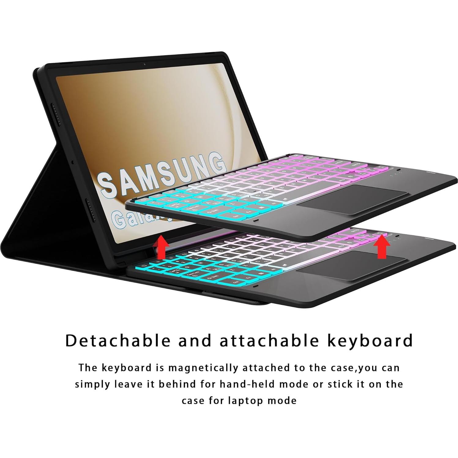 Funda con Teclado Retroiluminado SNOODU para Galaxy Tab A9+ 11"