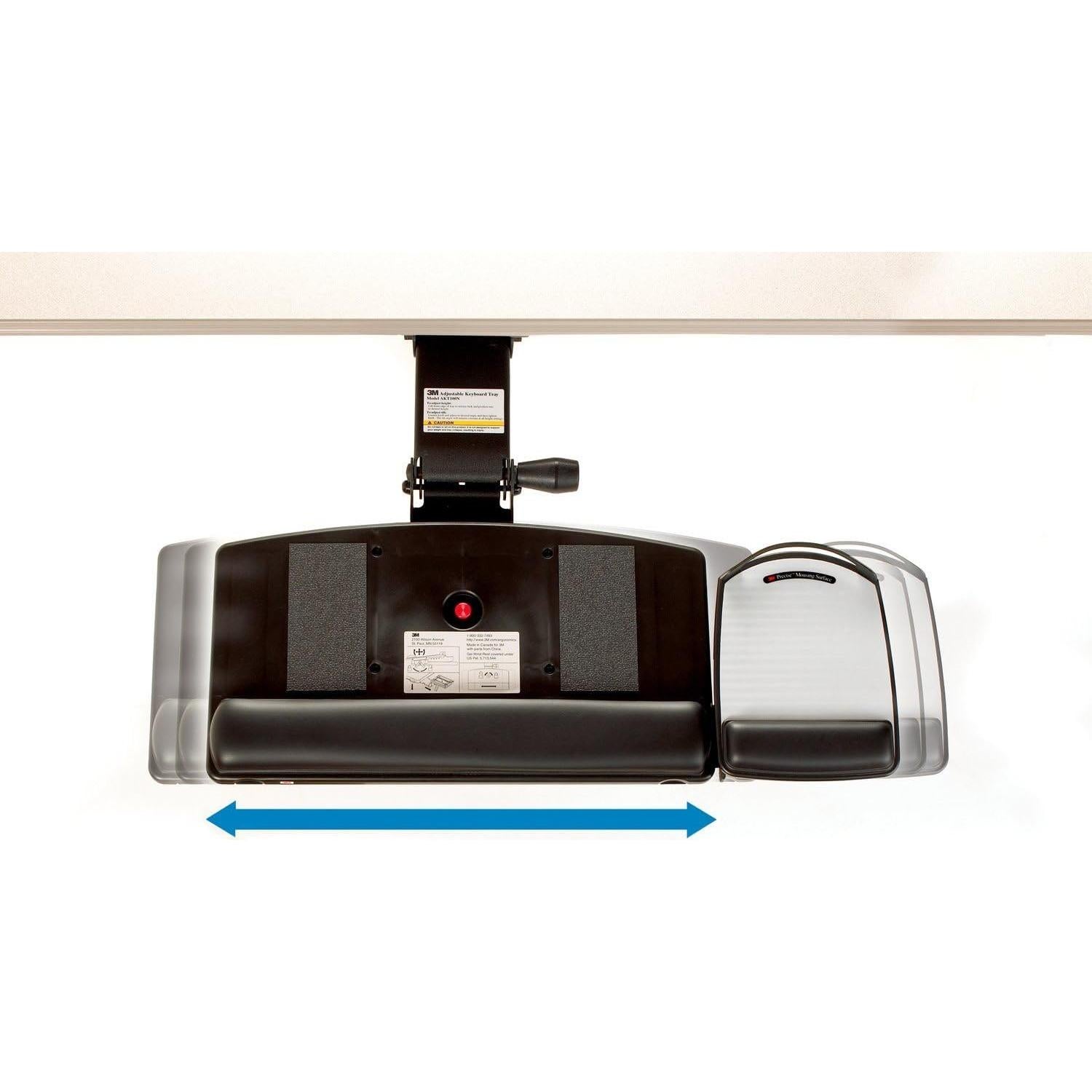 Bandeja de Teclado Ajustable 3M AKT180LE Ergonomía Negra