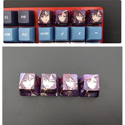 Juego de 12 Teclas PBT Cherry para Teclado Mecánico Genshin Impact