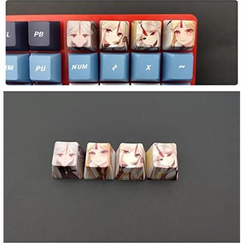 Juego de 12 Teclas PBT Cherry para Teclado Mecánico Genshin Impact