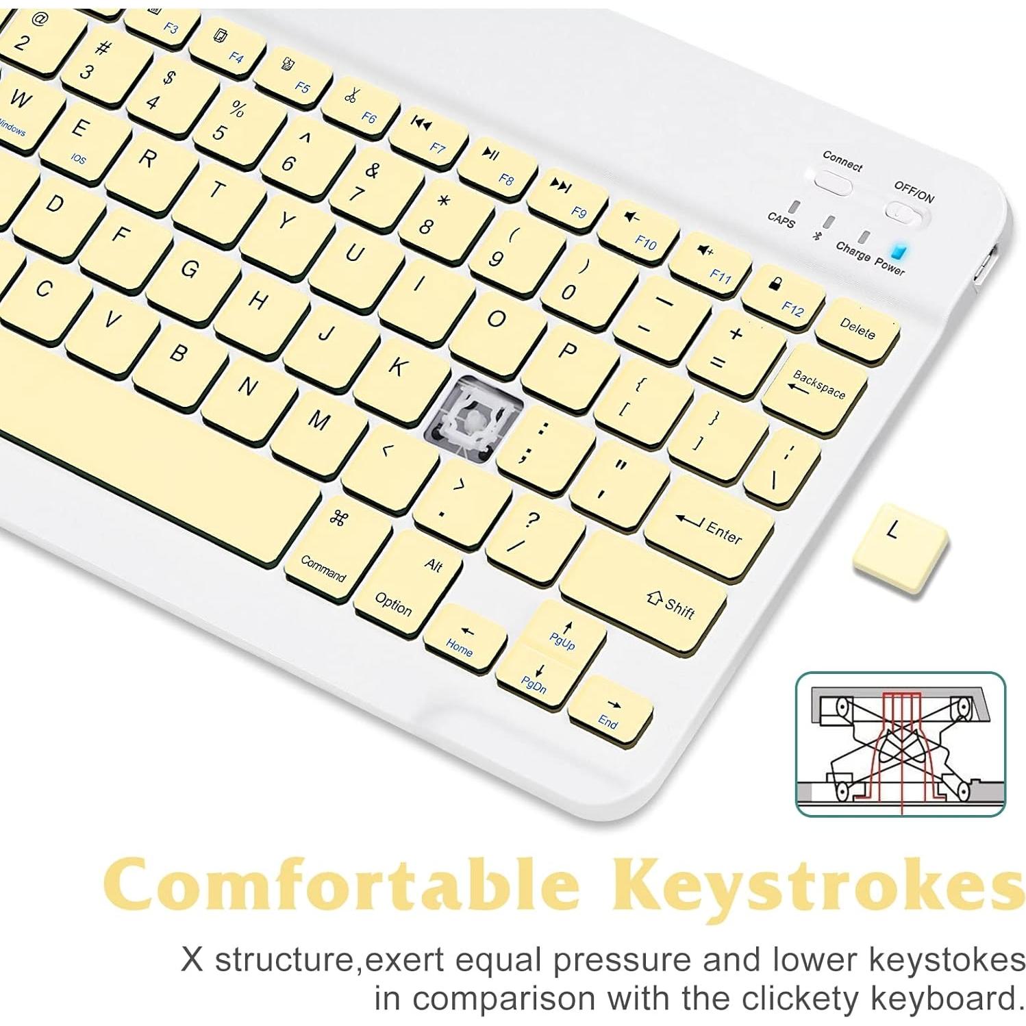 Combo Teclado y Ratón Bluetooth UrbanX KB030 Amarillo