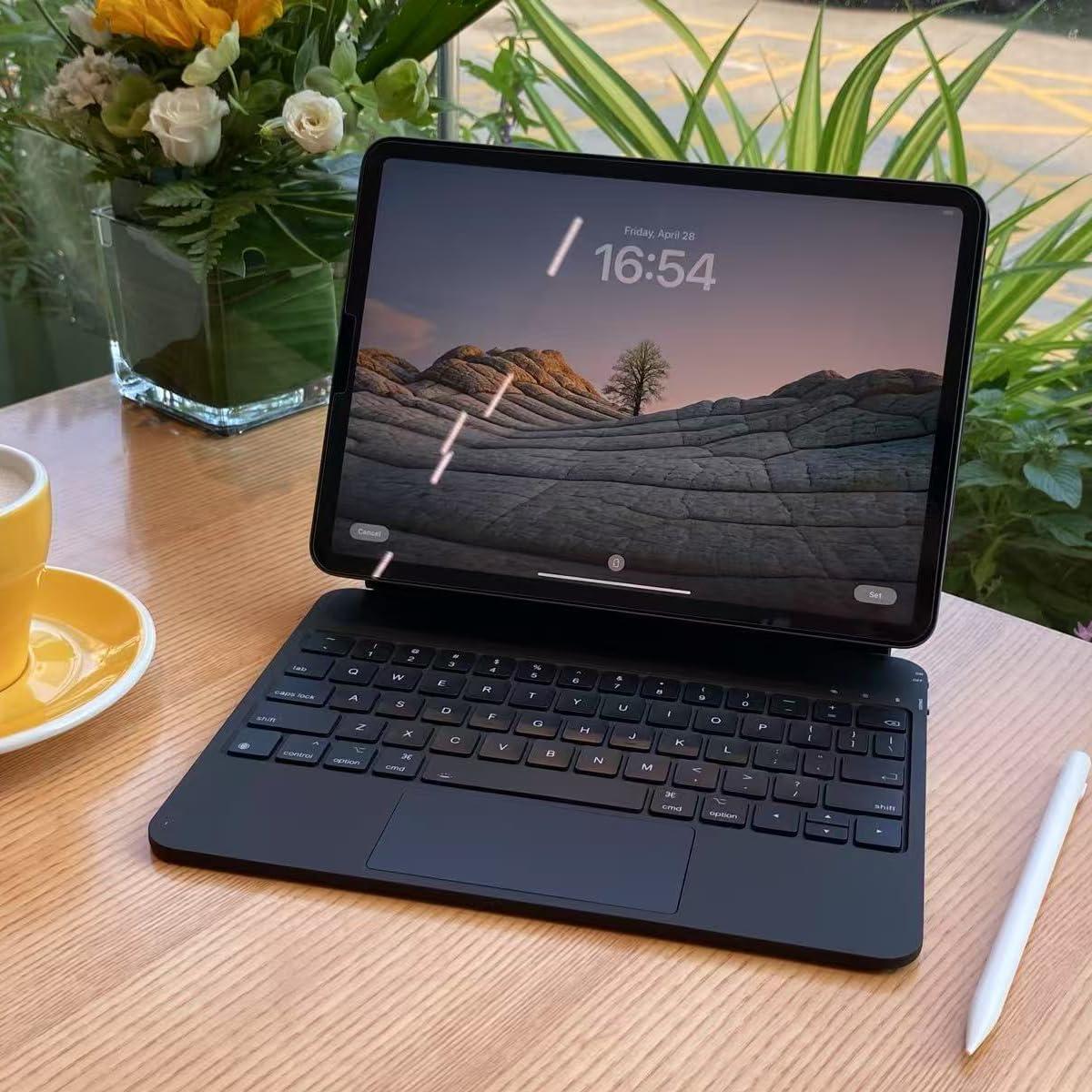 Funda de Teclado Mágico Dolpking para iPad Air/Pro 11" - Negro