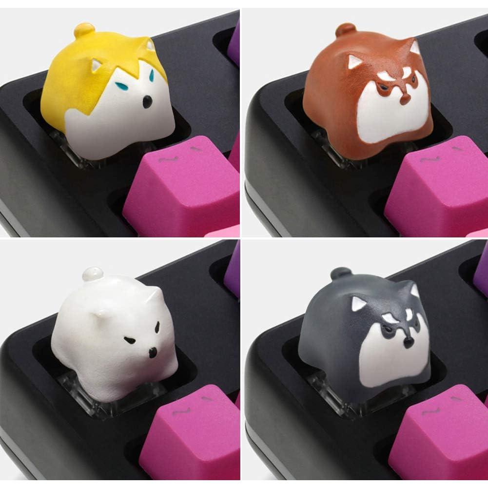 Tecla de resina personalizada Kelendle perro husky blanco ESC