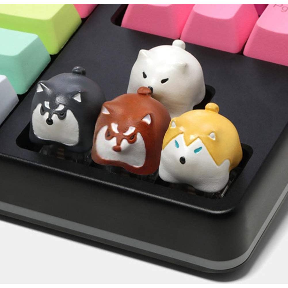 Tecla de resina personalizada Kelendle perro husky blanco ESC