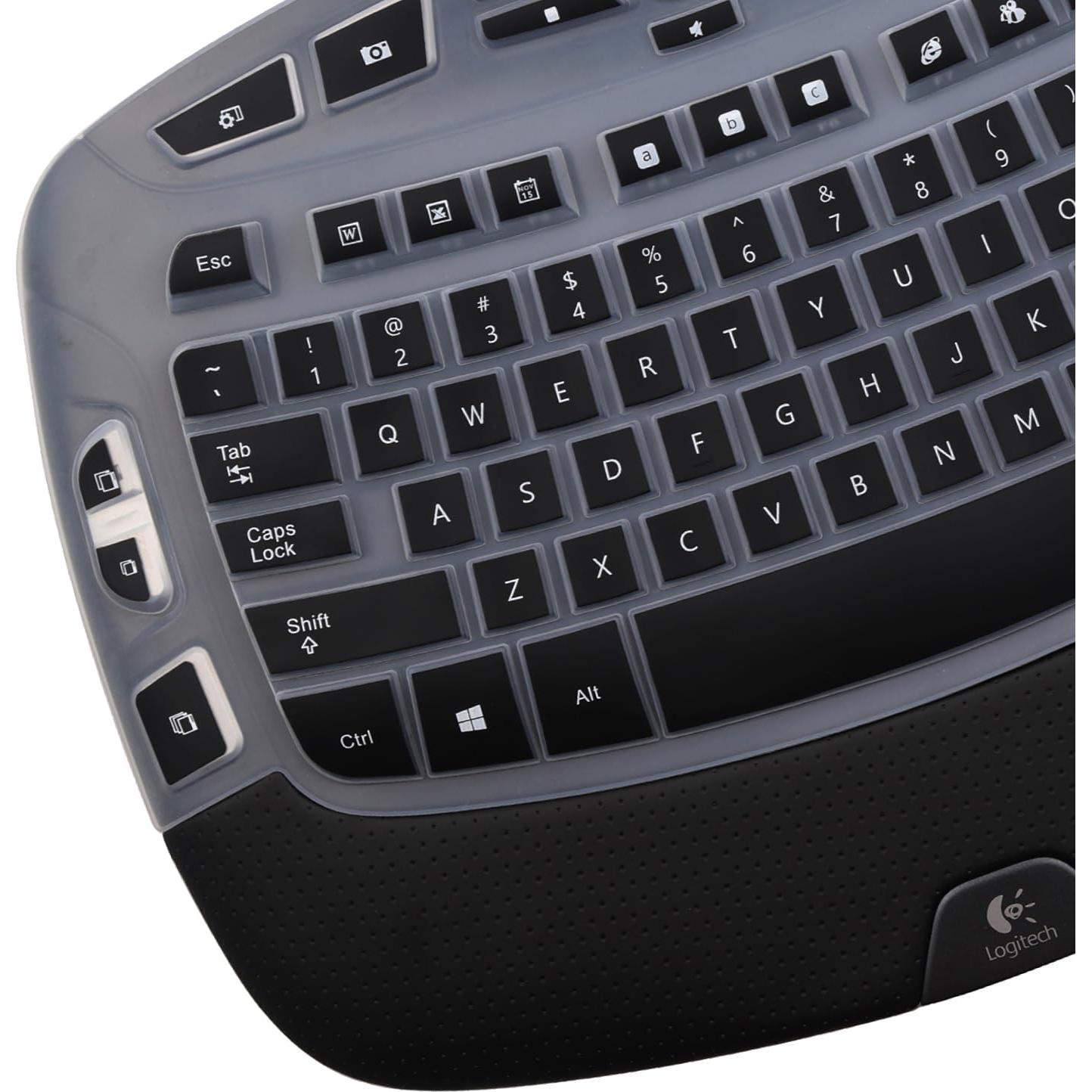 Cubierta de Teclado Logitech K350 MK570 MK550 Silicona Negra