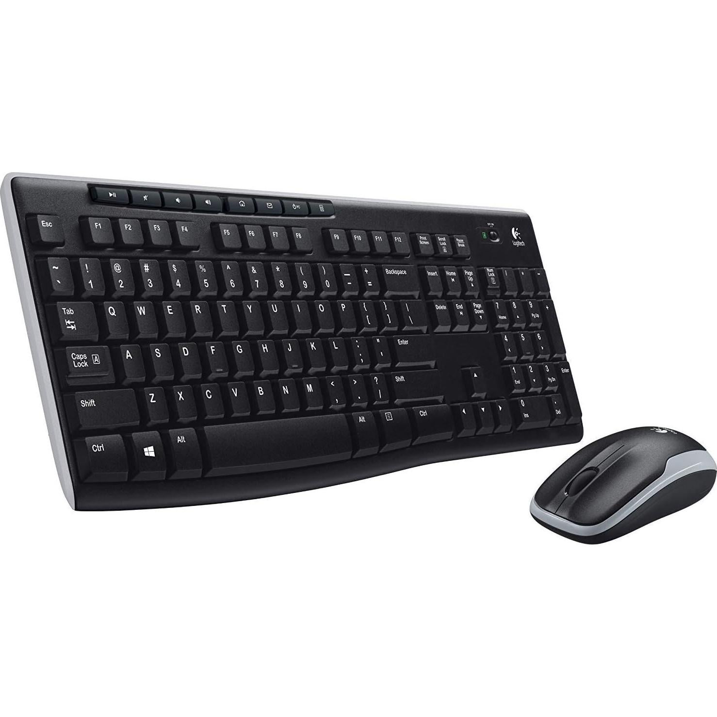 Combo Teclado Inalámbrico Logitech K270 y Ratón M185 - Negro